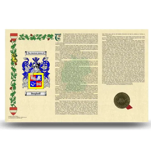 Burghoff Armorial History Landscape Style