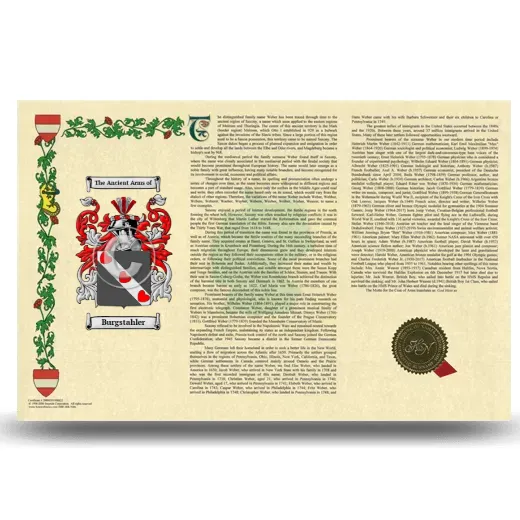 Burgstahler Armorial History Landscape Style