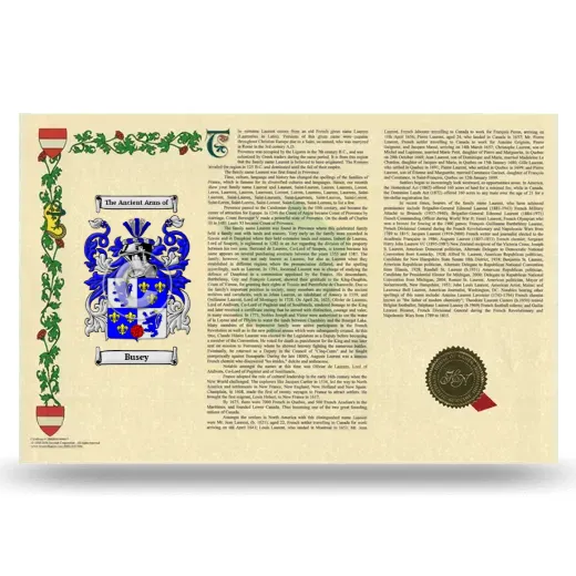 Busey Armorial History Landscape Style