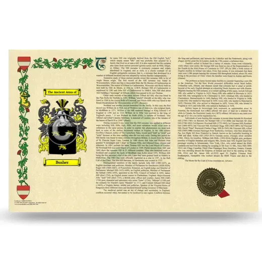 Busher Armorial History Landscape Style