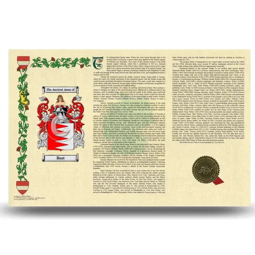 Bust Armorial History Landscape Style