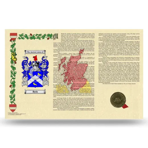 Byris Armorial History Landscape Style