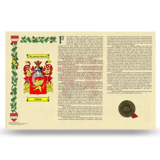 Cöster Armorial History Landscape Style