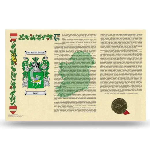 Cafry Armorial History Landscape Style