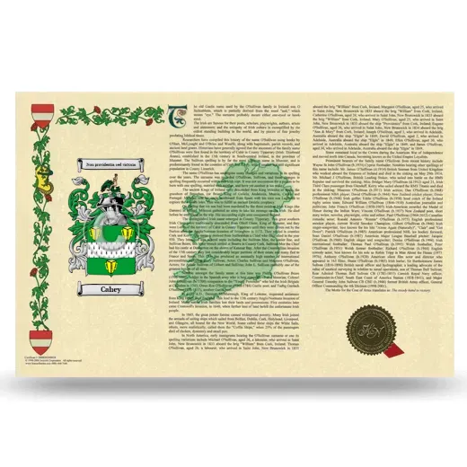 Cahey Armorial History Landscape Style