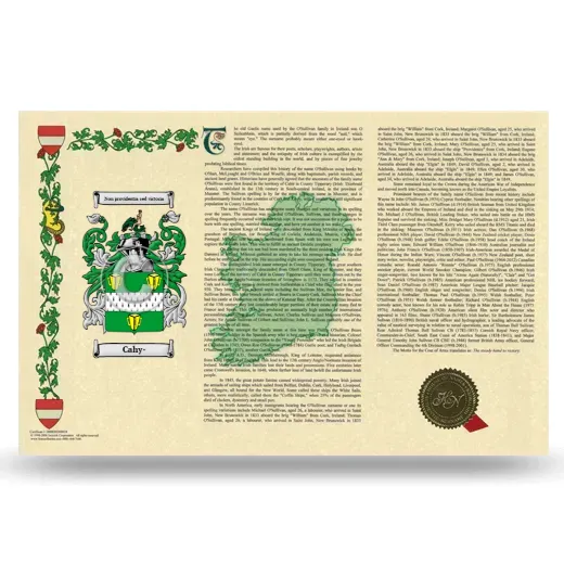 Cahy- Armorial History Landscape Style