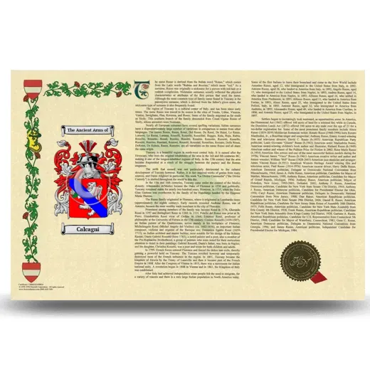 Calcagni Armorial History Landscape Style