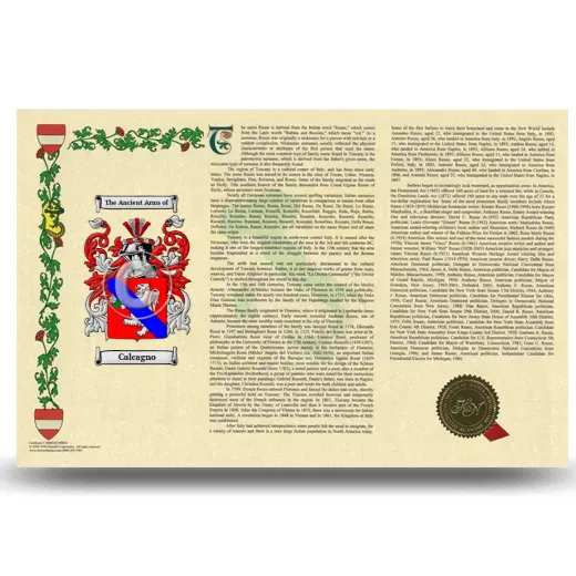 Calcagno Armorial History Landscape Style