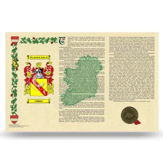 Calnen Armorial History Landscape Style