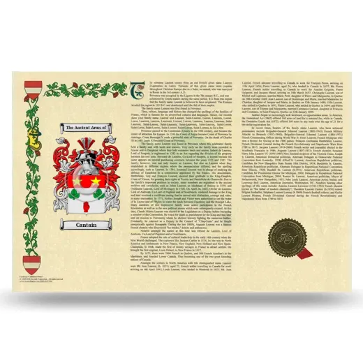 Cantain Armorial History Landscape Style