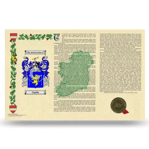 Cantlo Armorial History Landscape Style