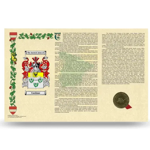 Cardone Armorial History Landscape Style