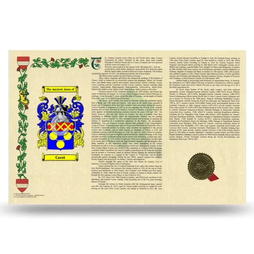 Carot Armorial History Landscape Style