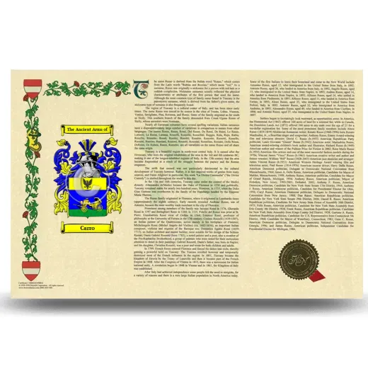 Carro Armorial History Landscape Style