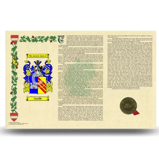Caselle Armorial History Landscape Style