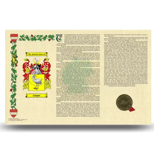 Casper Armorial History Landscape Style