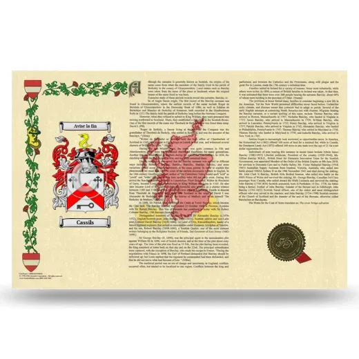 Cassils Armorial History Landscape Style