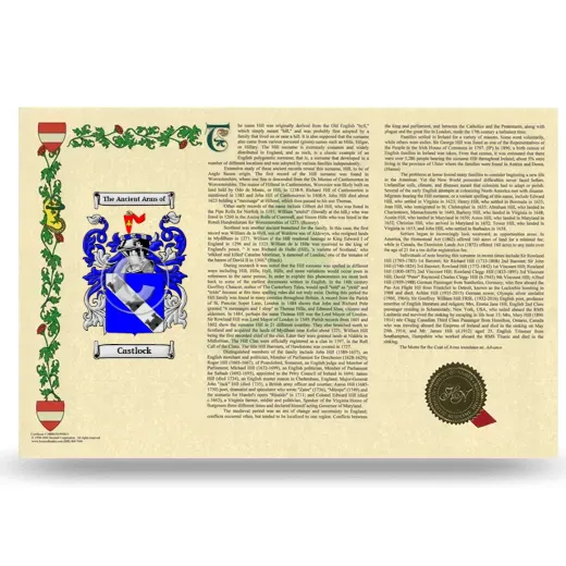 Castlock Armorial History Landscape Style