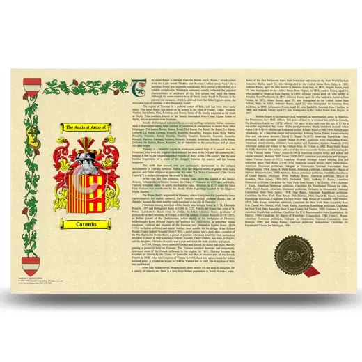 Catanio Armorial History Landscape Style