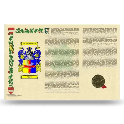 Caye Armorial History Landscape Style