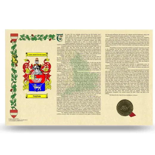 Cayton Armorial History Landscape Style