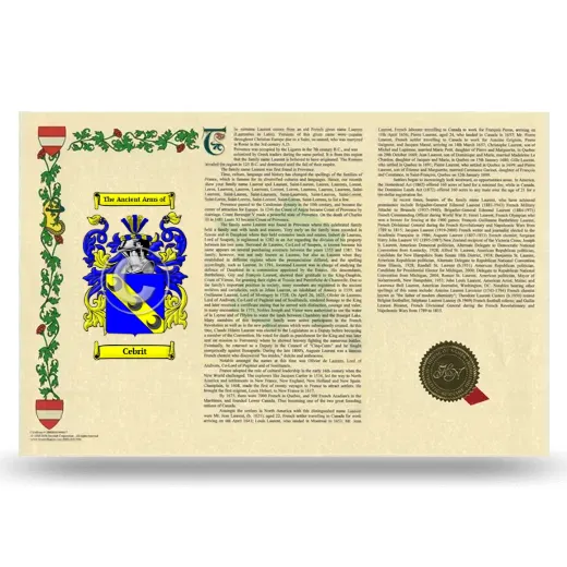 Cebrit Armorial History Landscape Style