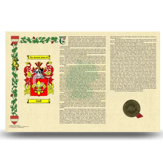 Cerff Armorial History Landscape Style