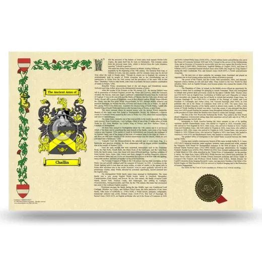 Challin Armorial History Landscape Style