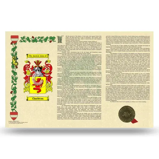 Charleton Armorial History Landscape Style