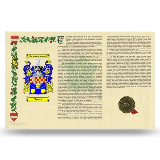 Charost Armorial History Landscape Style
