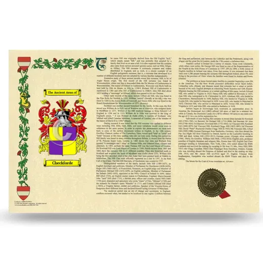 Checkforde Armorial History Landscape Style