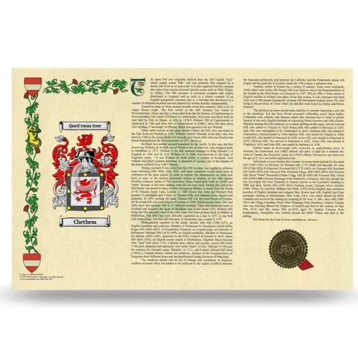 Chethem Armorial History Landscape Style