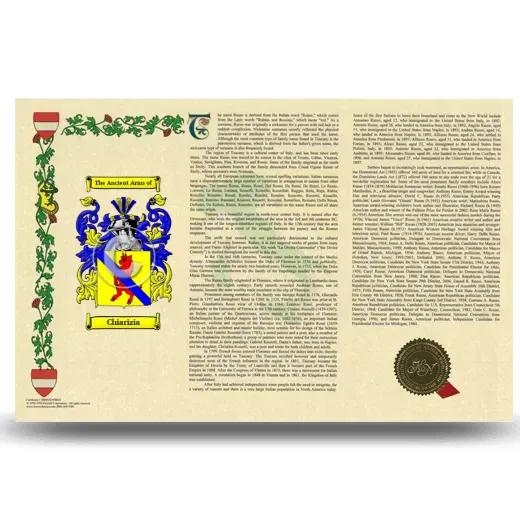 Chiarizia Armorial History Landscape Style