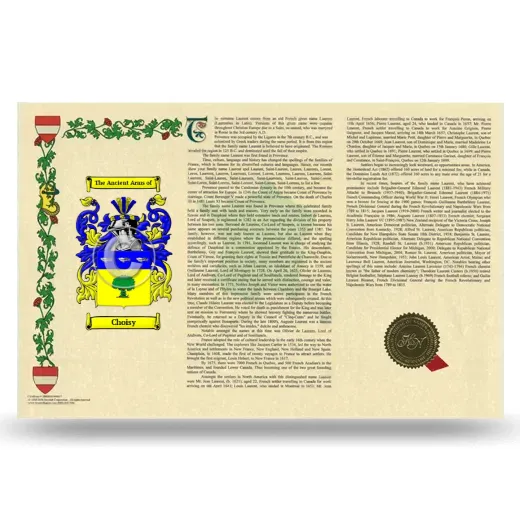 Choisy Armorial History Landscape Style
