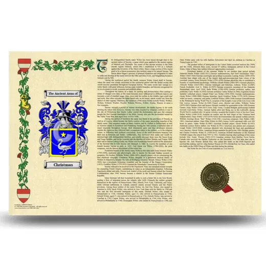 Christmas Armorial History Landscape Style