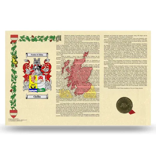 Claflin Armorial History Landscape Style