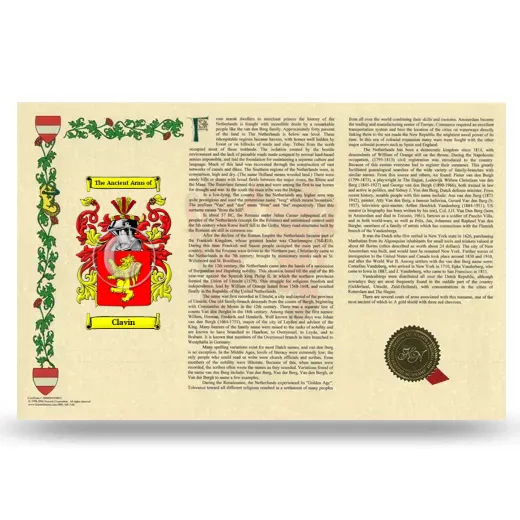 Clavin Armorial History Landscape Style