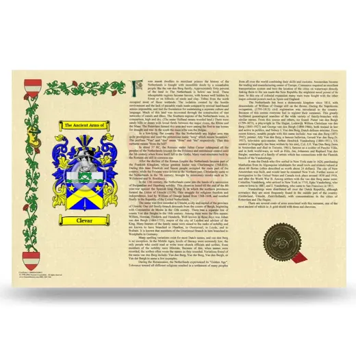 Clevar Armorial History Landscape Style