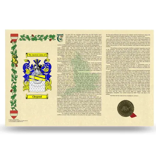 Cleypool Armorial History Landscape Style