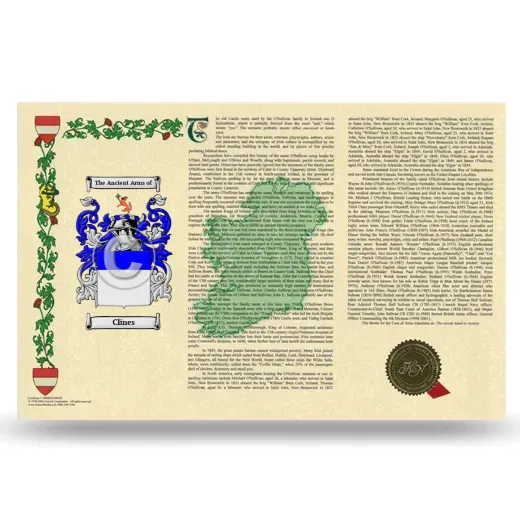 Clines Armorial History Landscape Style