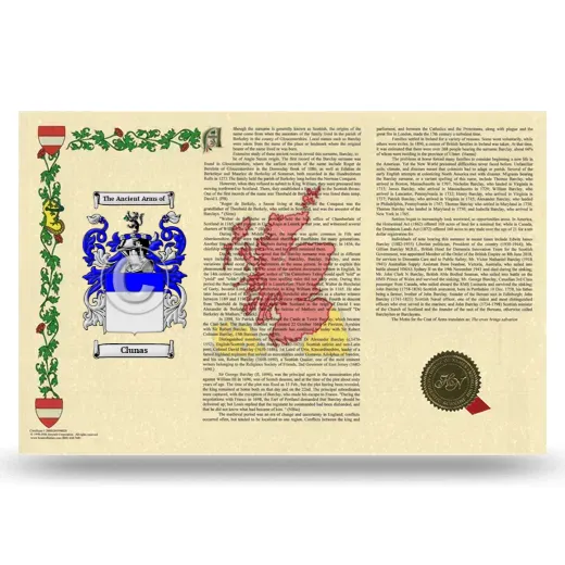 Clunas Armorial History Landscape Style