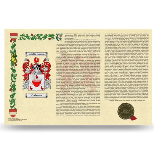 Cocbourn Armorial History Landscape Style