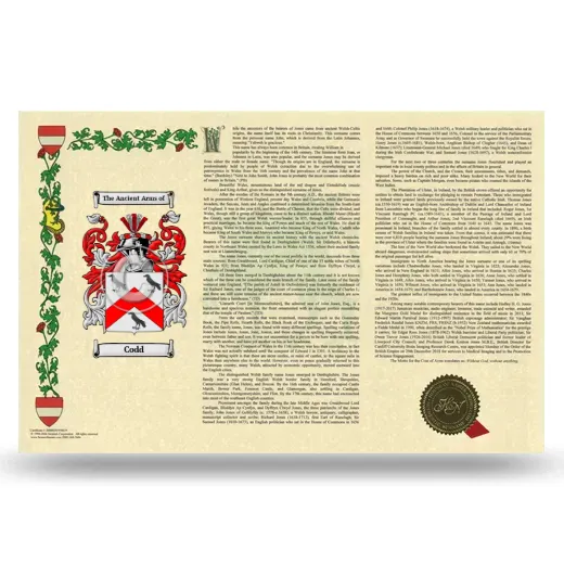 Codd Armorial History Landscape Style