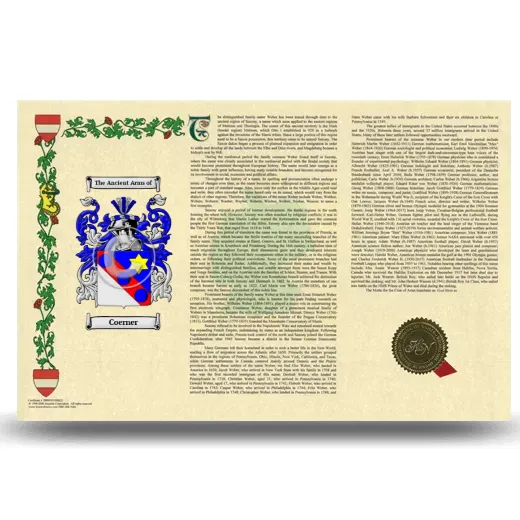 Coerner Armorial History Landscape Style