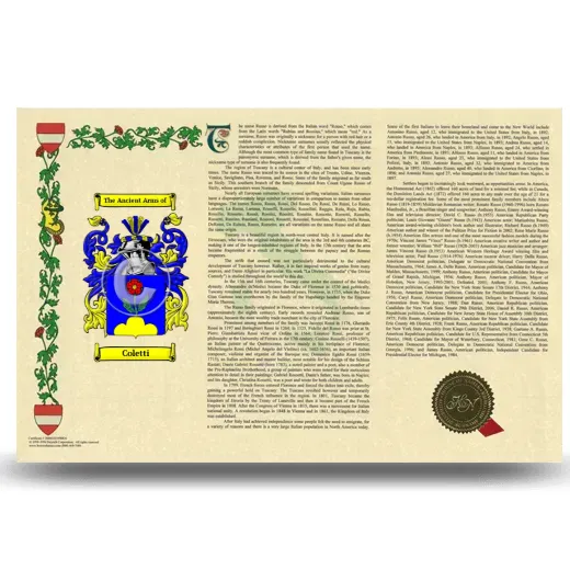 Coletti Armorial History Landscape Style