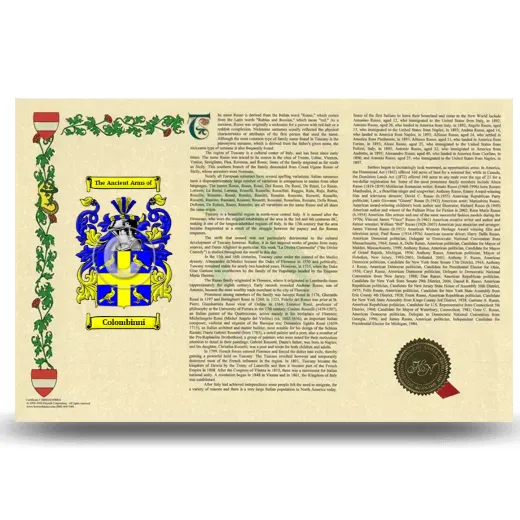 Colombinni Armorial History Landscape Style