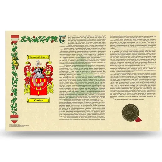 Corders Armorial History Landscape Style
