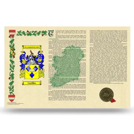 Costillas Armorial History Landscape Style