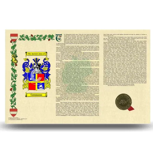 Cosumano Armorial History Landscape Style