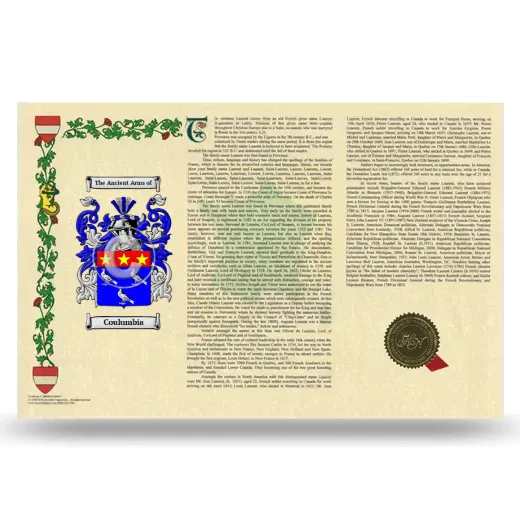 Coulumbia Armorial History Landscape Style